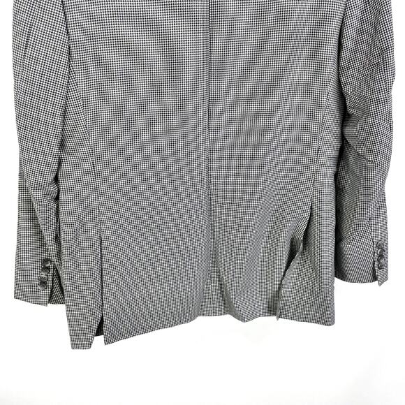 JACK VICTOR Cashmere Black White Houndstooth Blazer Suit Jacket - Picture 9 of 12